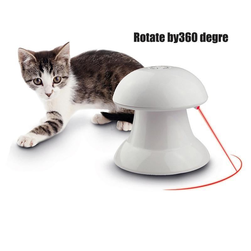 360 Graders Automatisk Interaktiv Hund Og Katt Lys Trening Dart Laser Teaser Leketøy