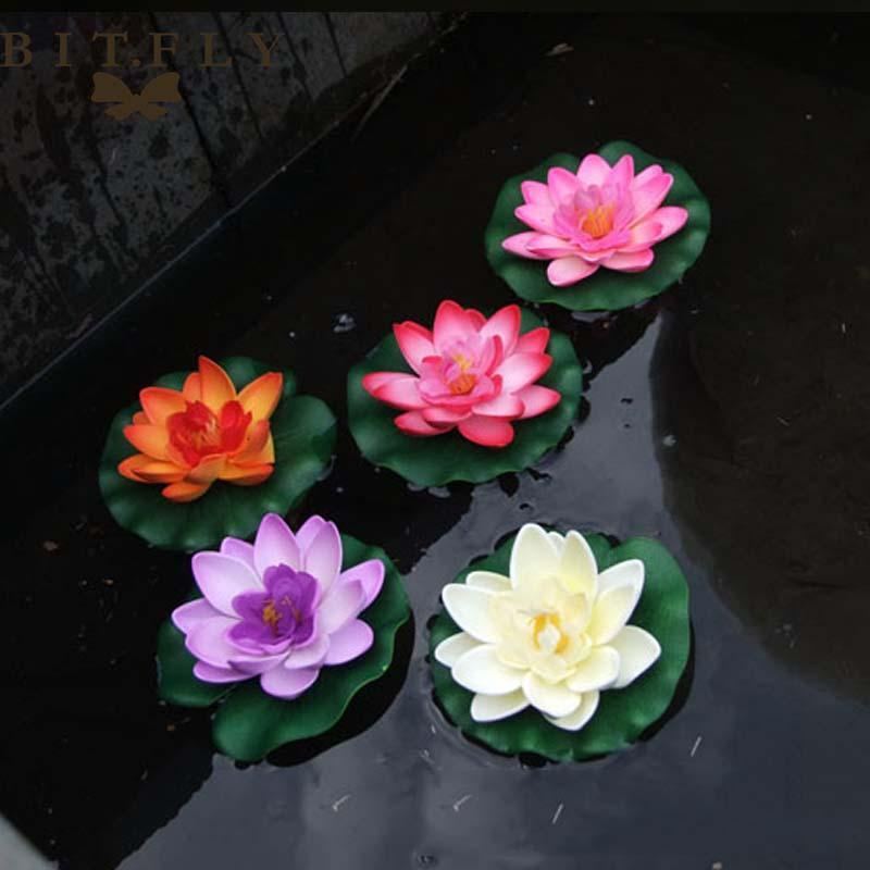 5 Stk Kunstig Lotus Vannlilje Flytende Blomst