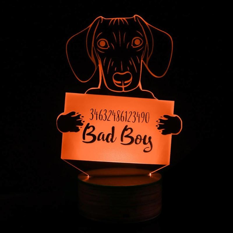 Dachshund Hund Mugshot 3d Light