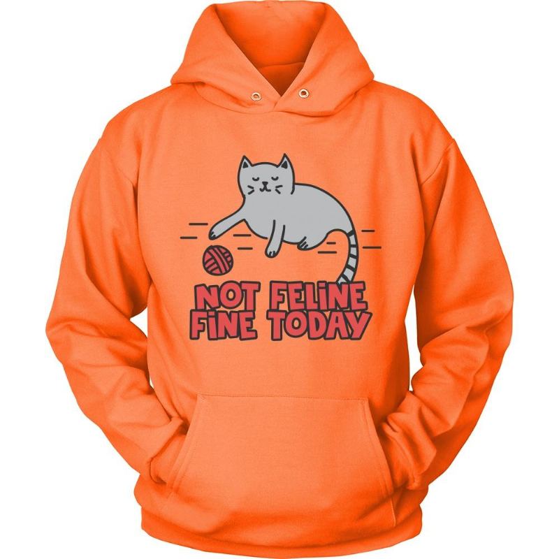 Feline It Today Katteskjorte-hettegenser