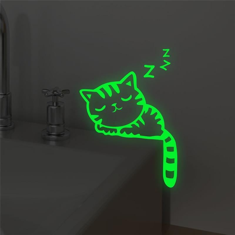 Fluorescerende Kattvegg Klistremerke