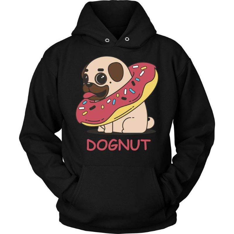 Hettegenser Med Design Av Dognut Pug Design