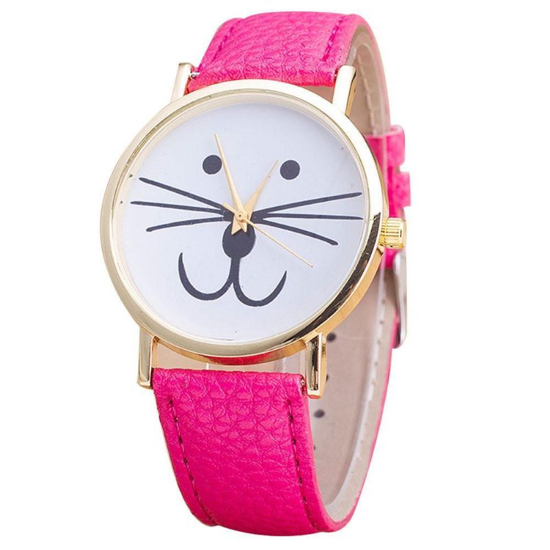Kattansiktsmønster Analog Lærklokke