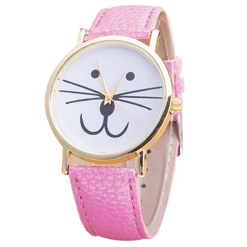 Kattansiktsmønster Analog Lærklokke