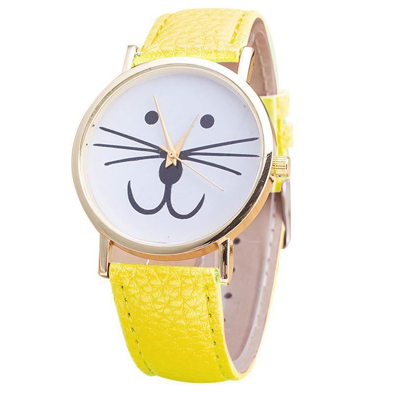 Kattansiktsmønster Analog Lærklokke