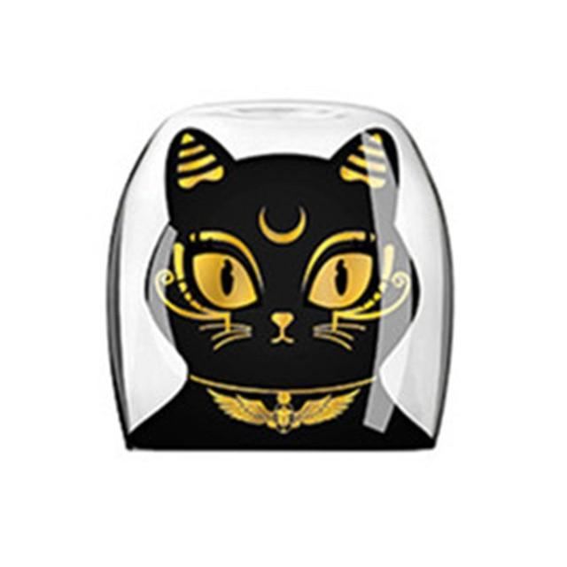 Kreativt 3d Kattformet Glass