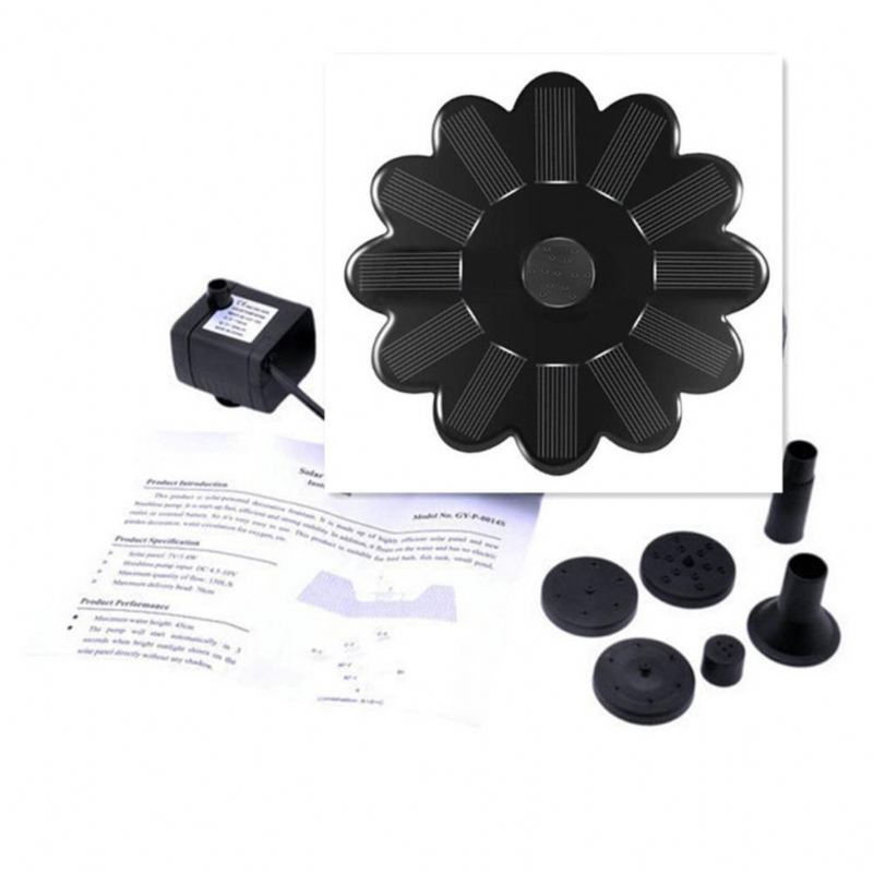 Soldrevet Vann Fontene Pumpe Flytende Panel