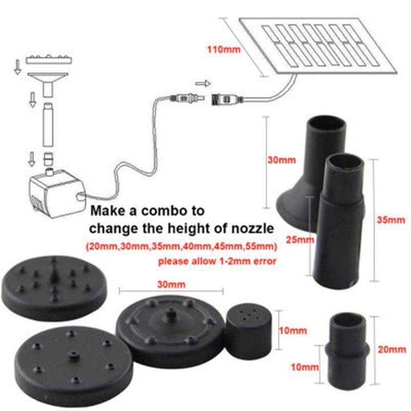 Solenergi Vann Fontene Pumpe