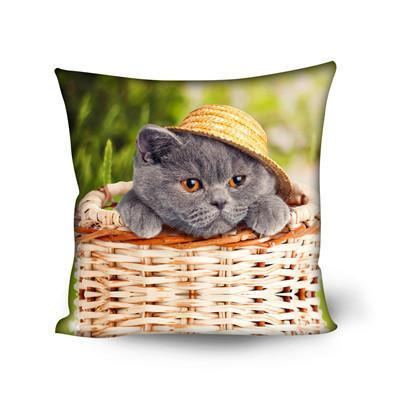 Søt Hjem Dekorativ Kattdesign Pute Tilfelle
