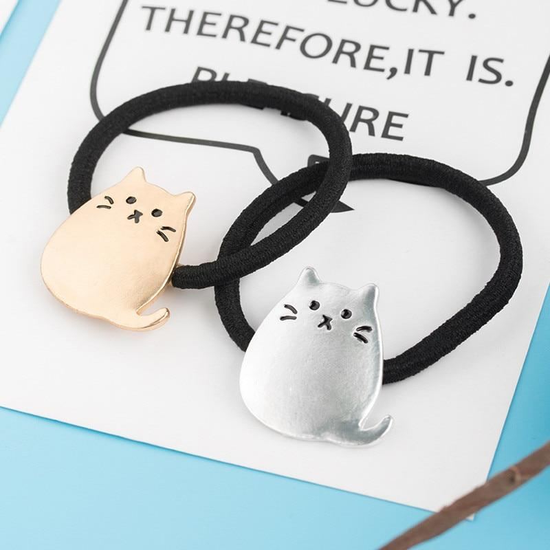 Søt Tegneserie Katt Hår Scrunchie