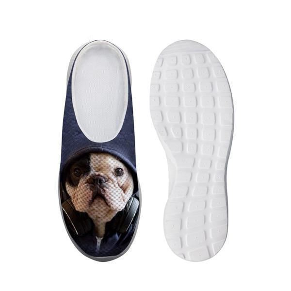 Søte Mesh Sko 3d Kul Hundetrykt Slip-on