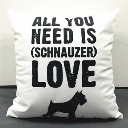 Søtt Putetrekk For Schnauzer-trykk