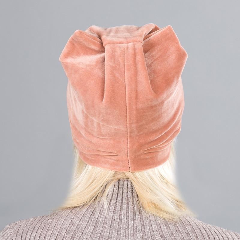 Vinter Beanie Rhinestones Design Og Katteører